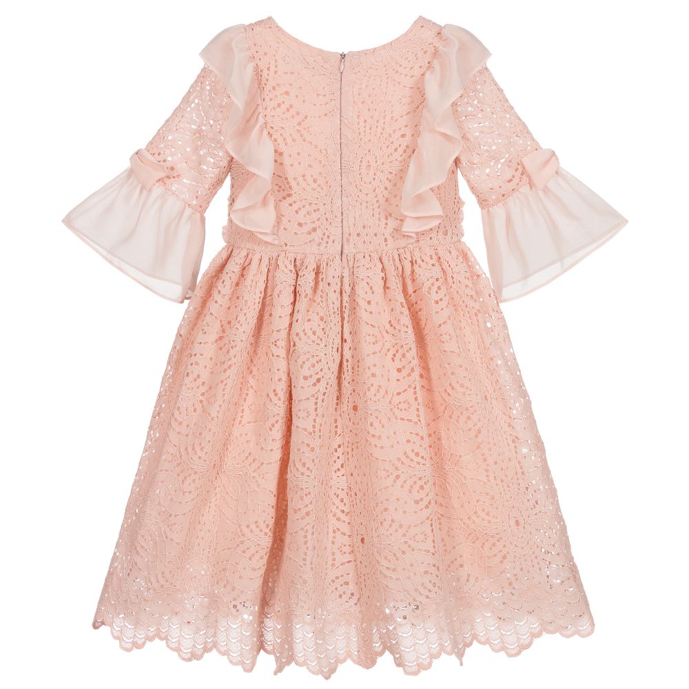 Patachou-Розовое платье из кружева и шифона | Childrensalon Outlet