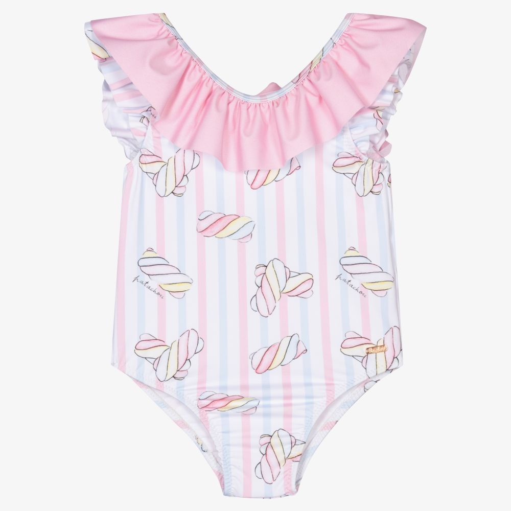 Patachou - Pink Marshmallow Swimsuit | Childrensalon