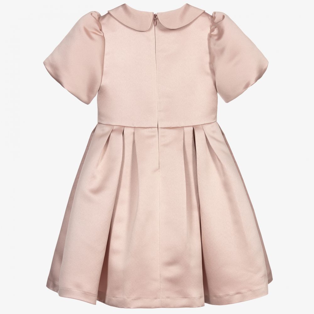 Patachou-Pink Satin Bow Dress | Childrensalon Outlet