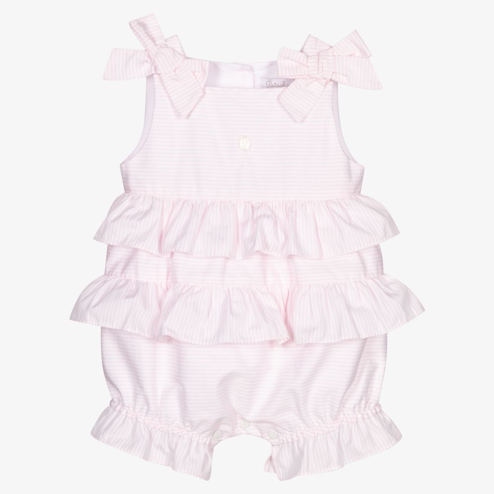 Patachou - Pink Striped Baby Shortie | Childrensalon