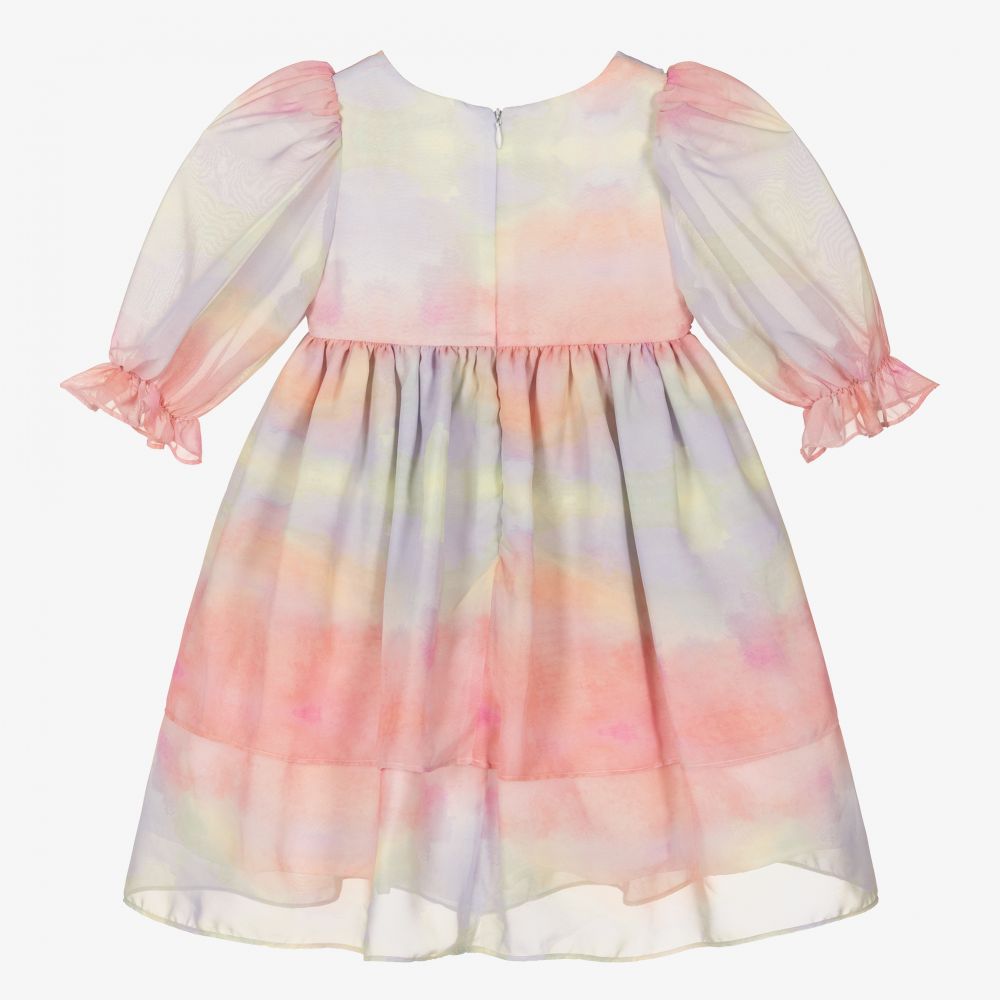 Patachou-Розовое шифоновое платье с эффектом тай-дай | Childrensalon Outlet