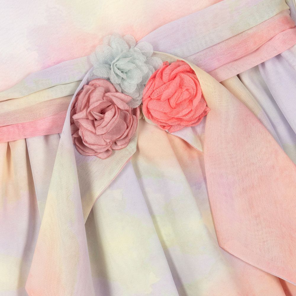 Patachou-Розовое шифоновое платье с эффектом тай-дай | Childrensalon Outlet