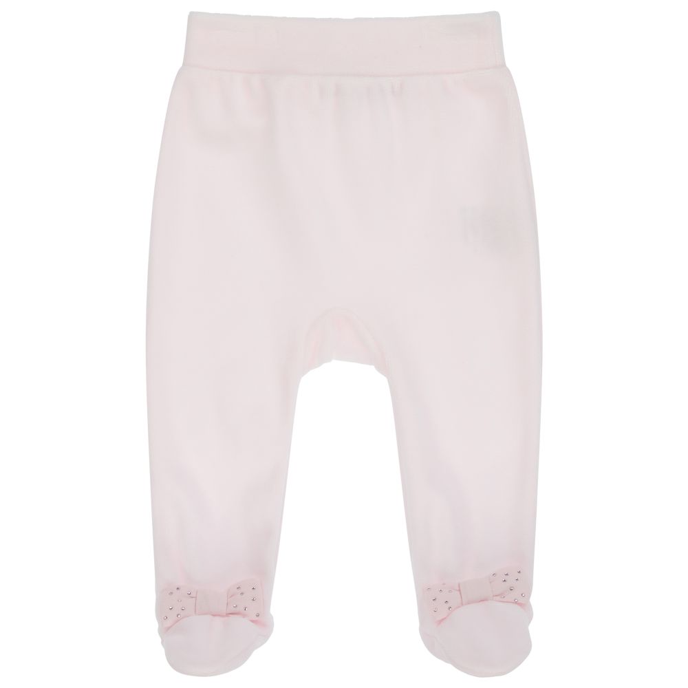 Patachou - Pink Velour Baby Trousers | Childrensalon
