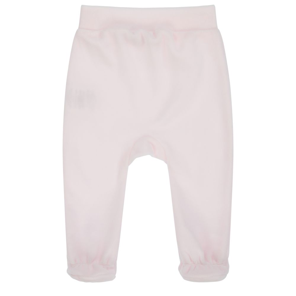 Patachou-Pink Velour Baby Trousers | Childrensalon Outlet