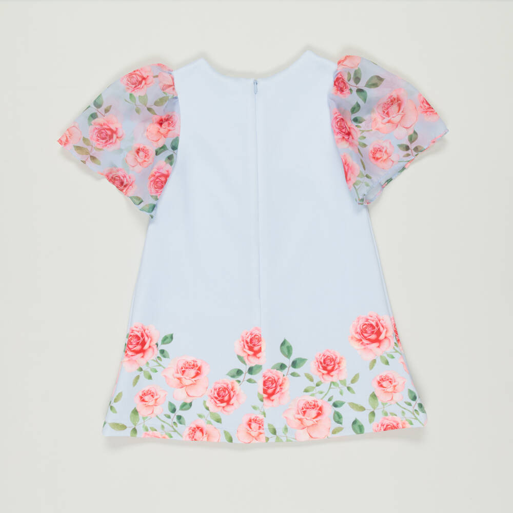 Patachou-Preloved Girls Blue Floral Shift Dress (3 years) | Childrensalon Outlet