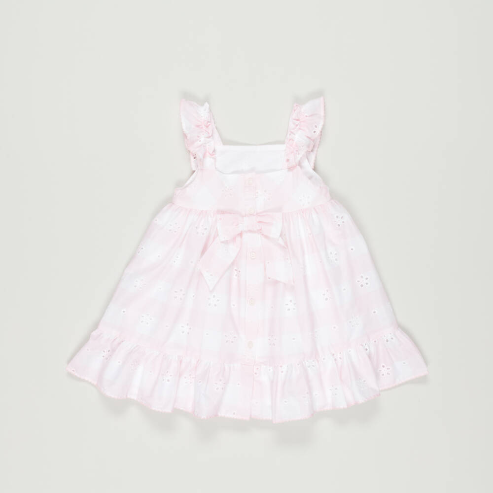 Patachou-Preloved Girls Pink Gingham Pinafore Dress (3 years) | Childrensalon Outlet