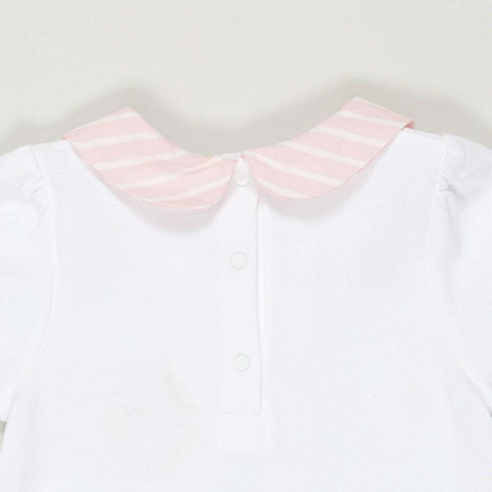 Patachou-Preloved Girls White Cotton Piqué Dress (4 years) | Childrensalon Outlet