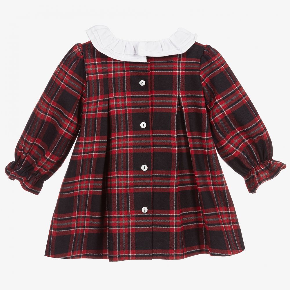 Patachou-فستان أطفال كاروهات لون أحمر وكحلي | Childrensalon Outlet