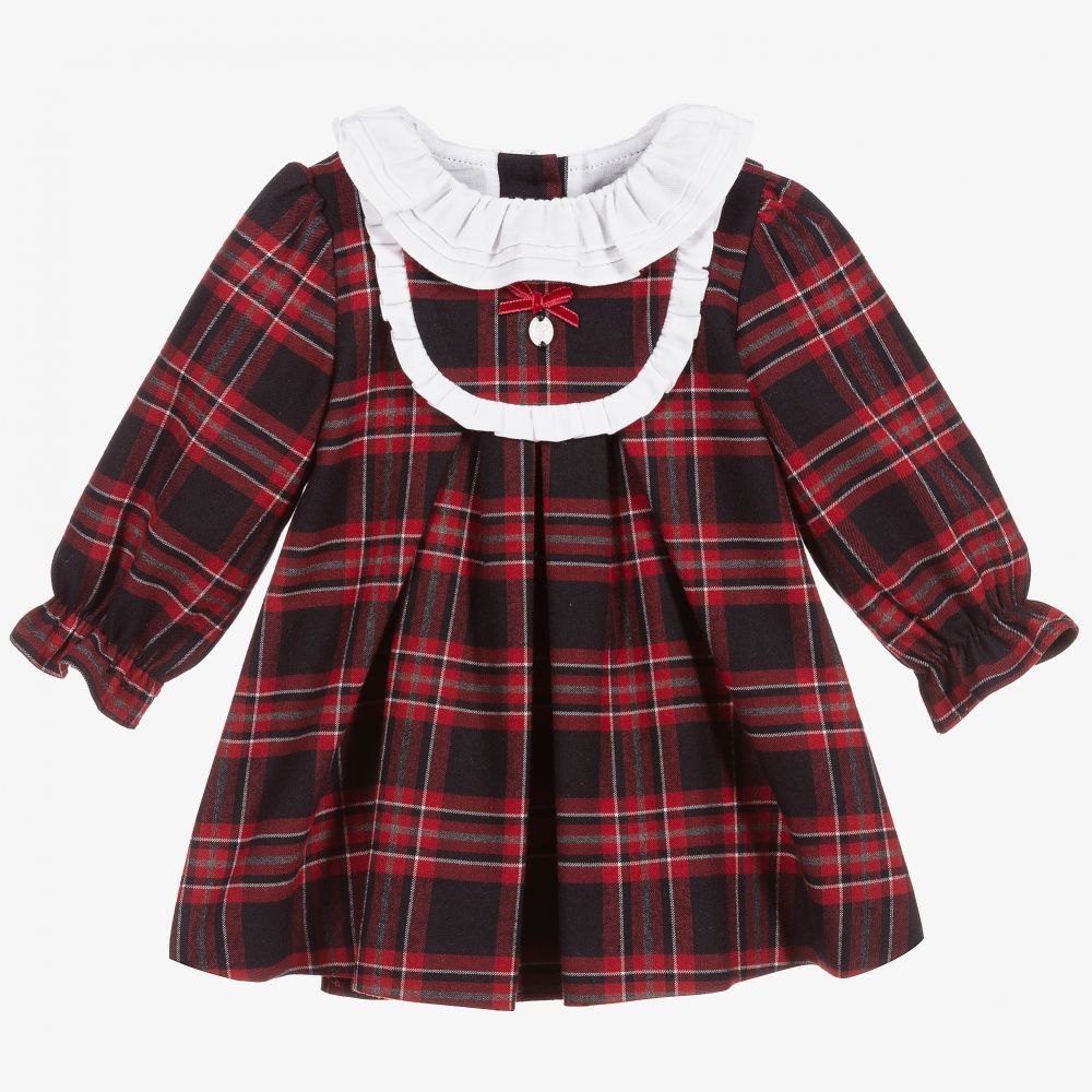 Patachou-Red & Blue Check Baby Dress  | Childrensalon Outlet