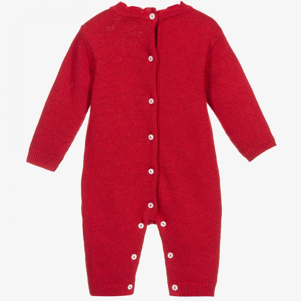 Patachou-Red Cashmere Blend Romper | Childrensalon Outlet
