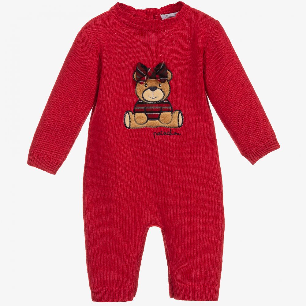 Patachou-Красный комбинезон из смесового кашемира | Childrensalon Outlet