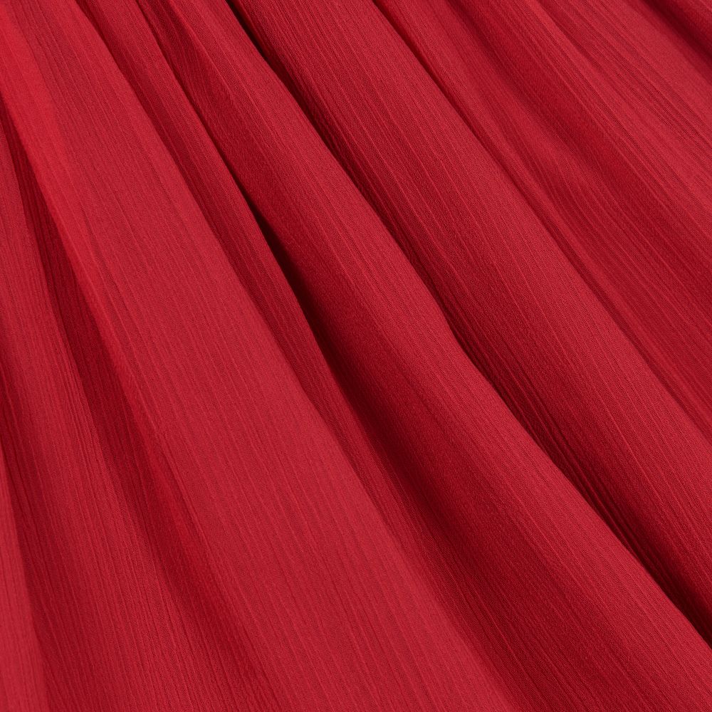 Patachou-Red Chiffon Dress | Childrensalon Outlet