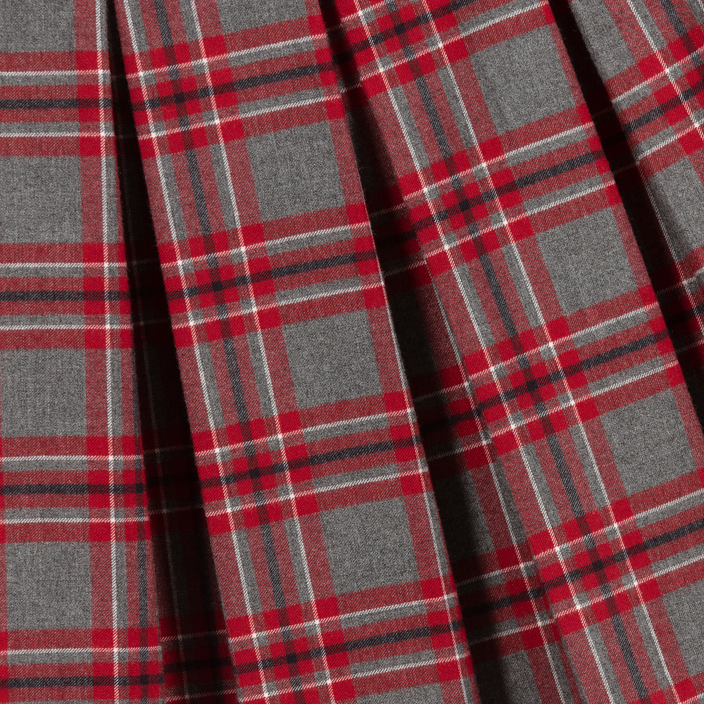 Patachou-Red & Grey Tartan Skirt | Childrensalon Outlet