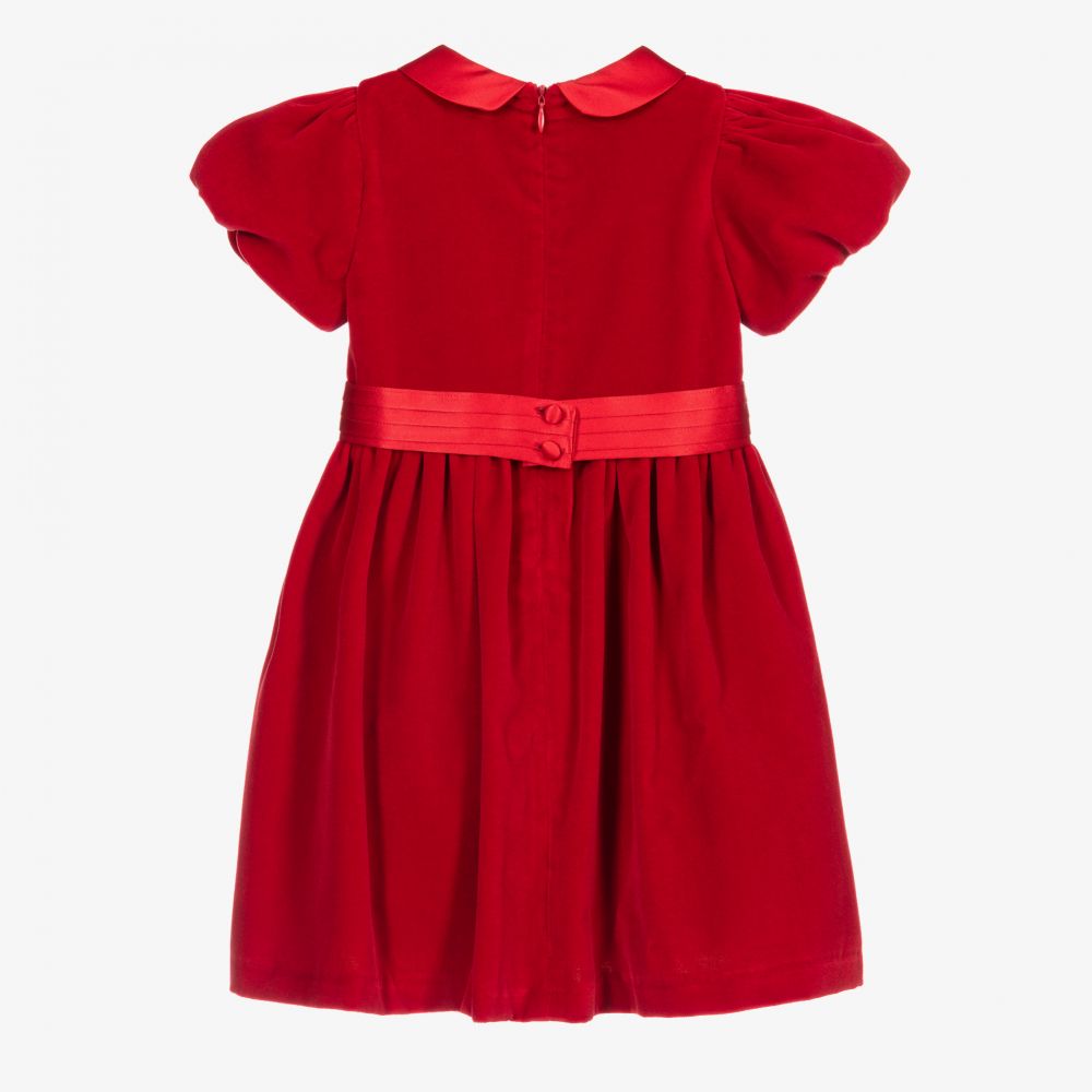 Patachou-Red Velvet Bow Dress | Childrensalon Outlet
