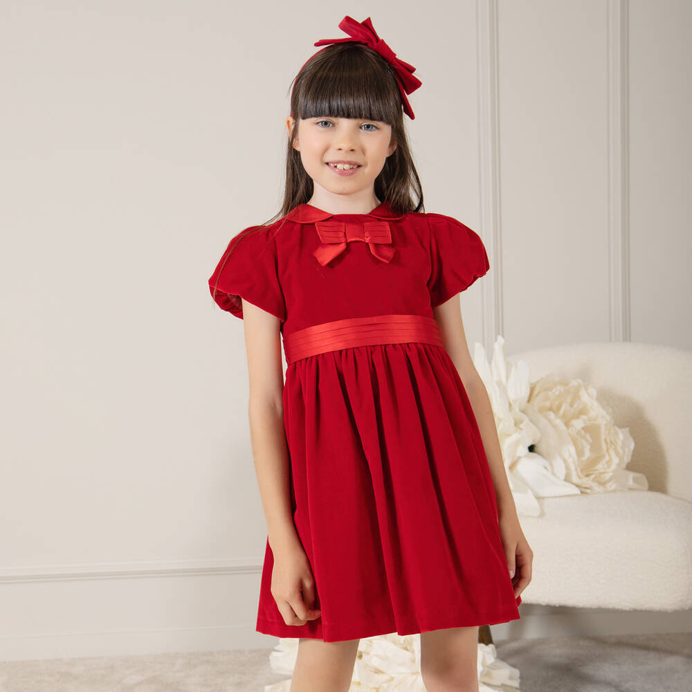 Patachou red velvet dress new arrivals