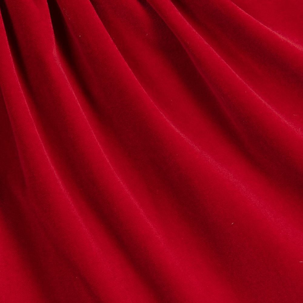 Patachou-Красное бархатное платье с отделкой в клетку | Childrensalon Outlet