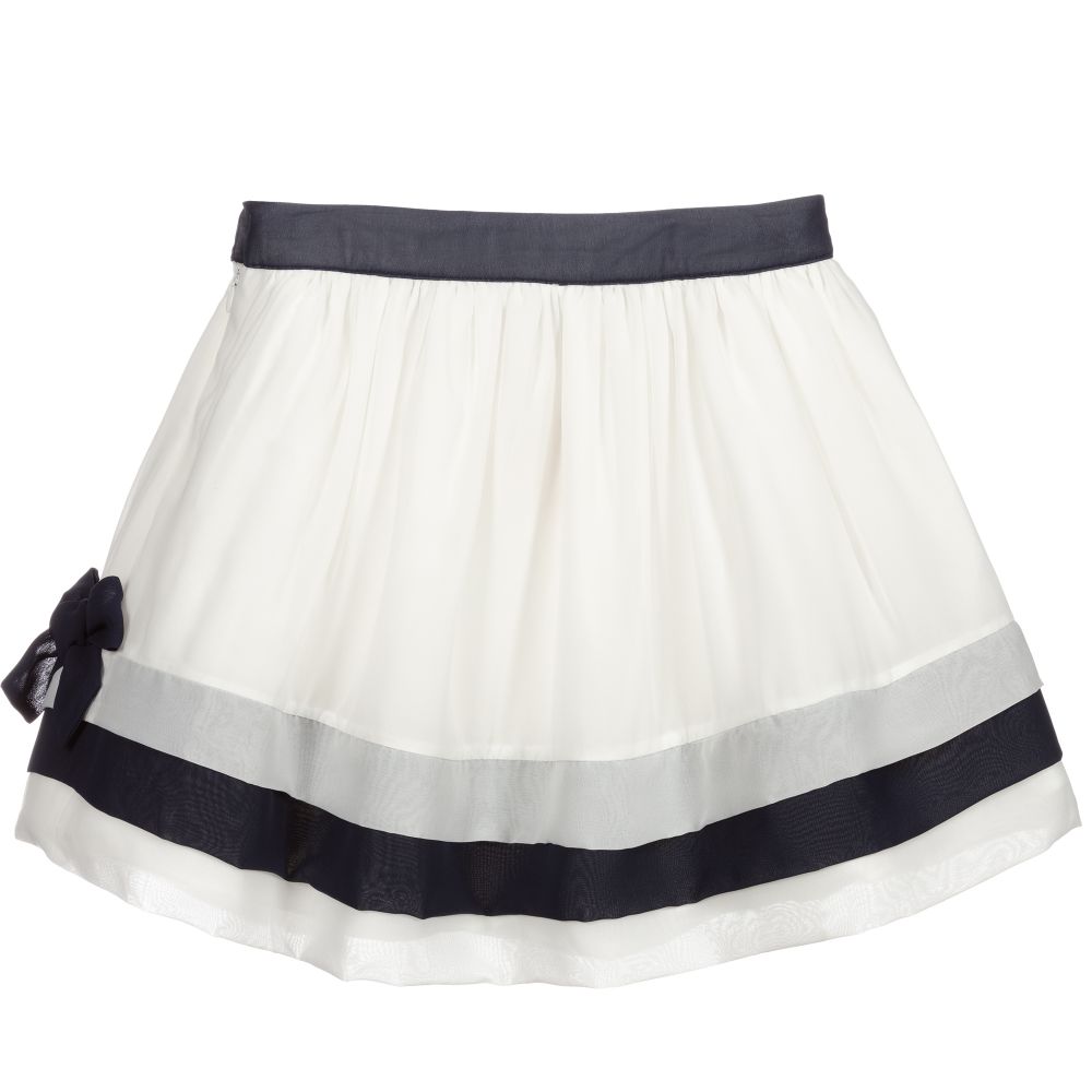 Patachou-Бело-синяя шифоновая юбка | Childrensalon Outlet