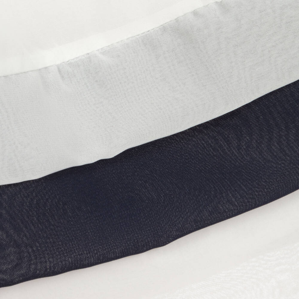 Patachou-تنورة شيفون لون أبيض و كحلي | Childrensalon Outlet