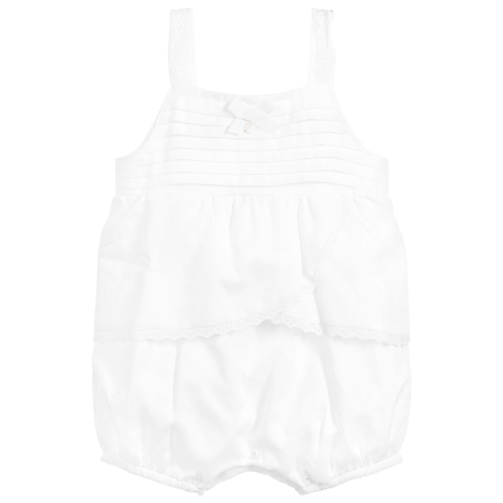 Patachou - White Cotton Baby Shortie | Childrensalon