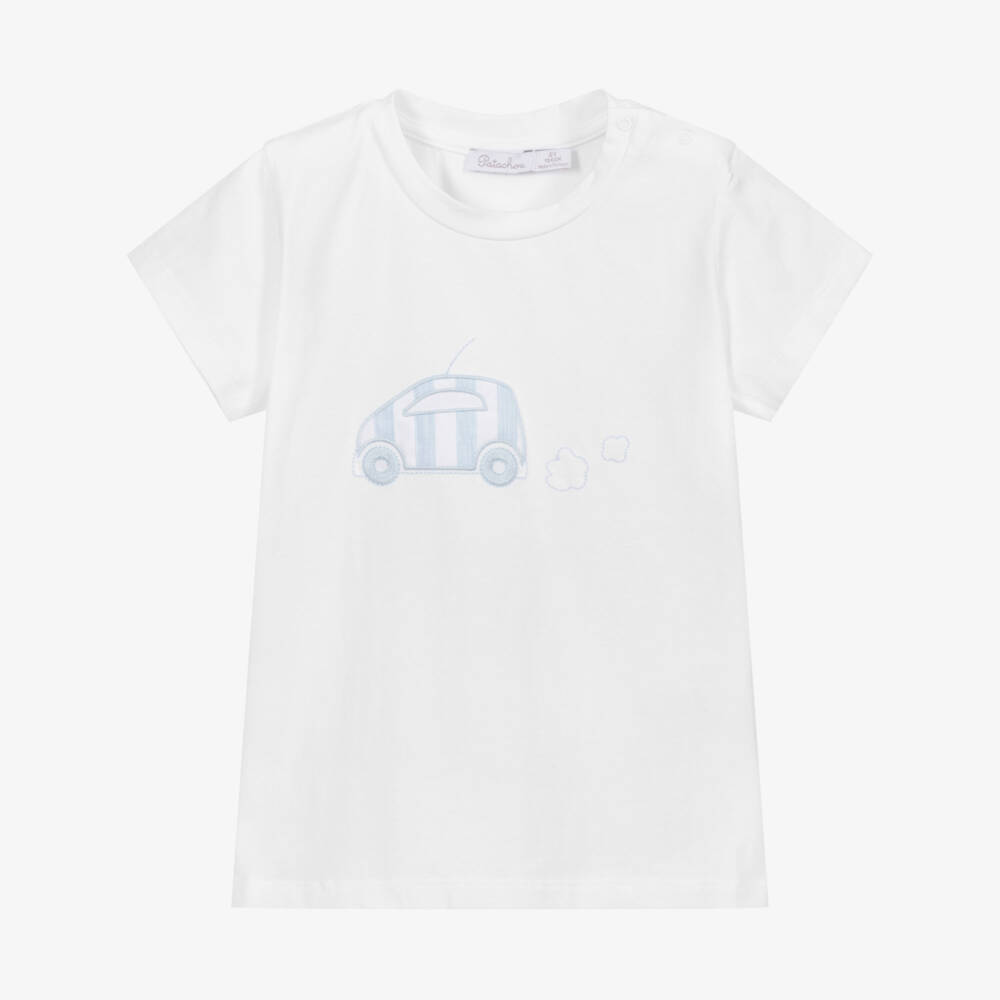 Patachou-White Cotton T-Shirt | Childrensalon Outlet