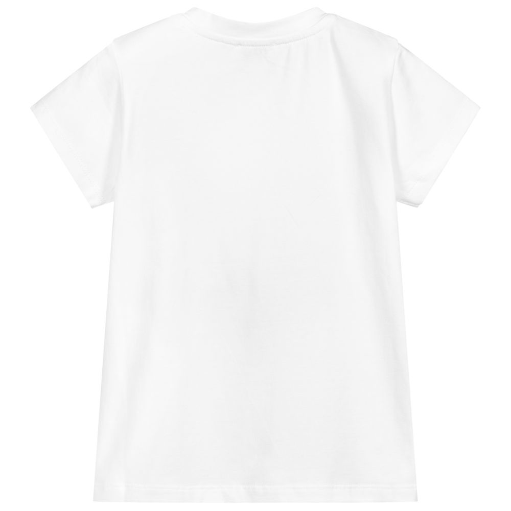 Patachou-White Cotton T-Shirt | Childrensalon Outlet