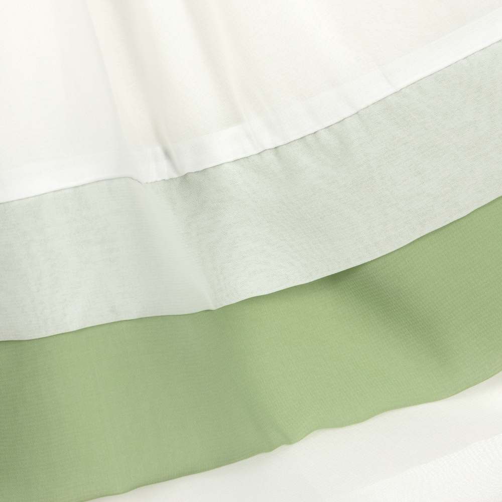 Patachou-Бело-зеленая шифоновая юбка | Childrensalon Outlet