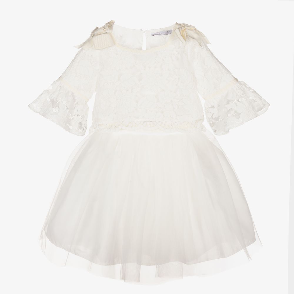 Patachou - White Lace & Tulle Skirt Set | Childrensalon