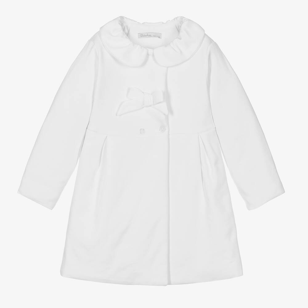 Patachou - White Padded Jersey Coat | Childrensalon