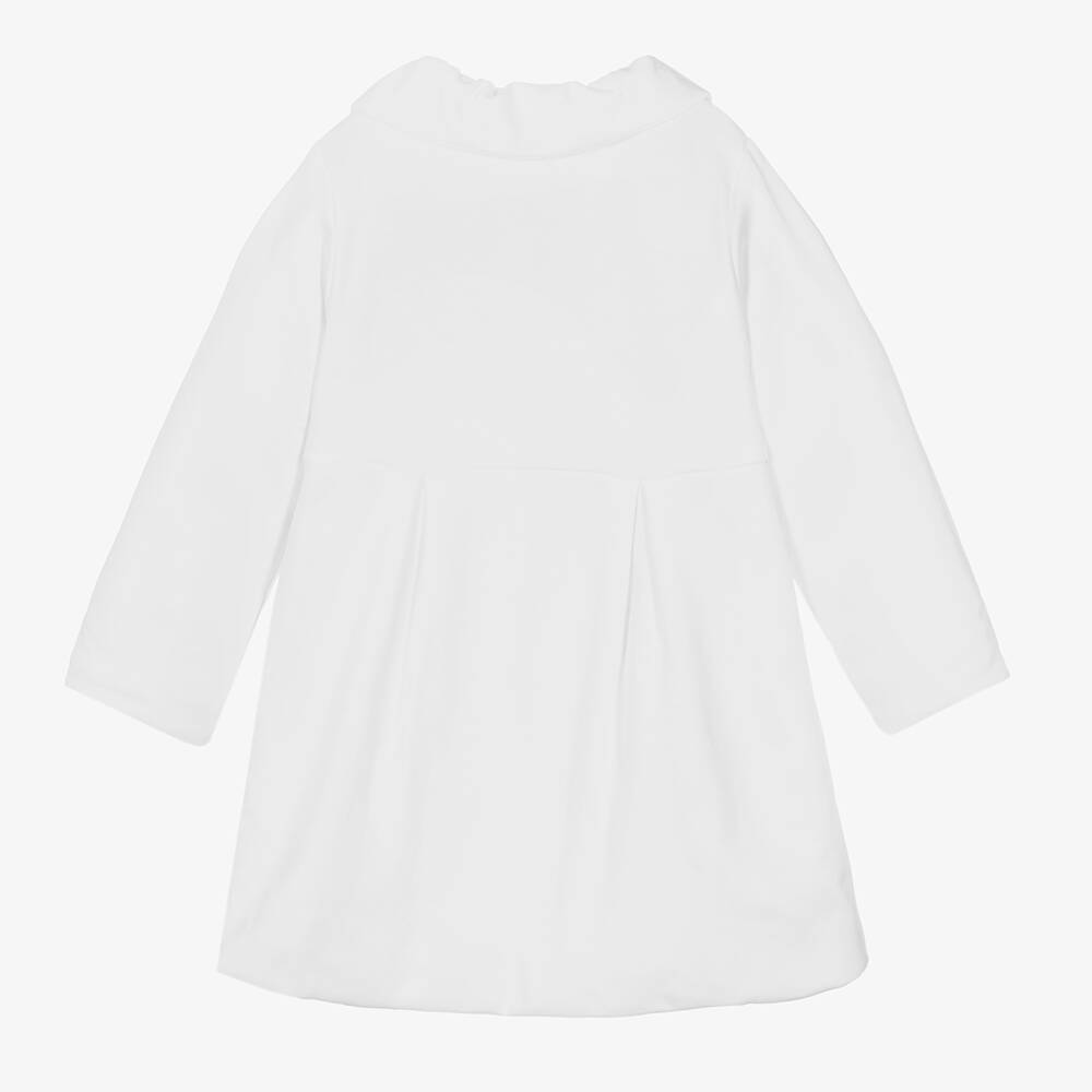 Patachou-White Padded Jersey Coat | Childrensalon Outlet