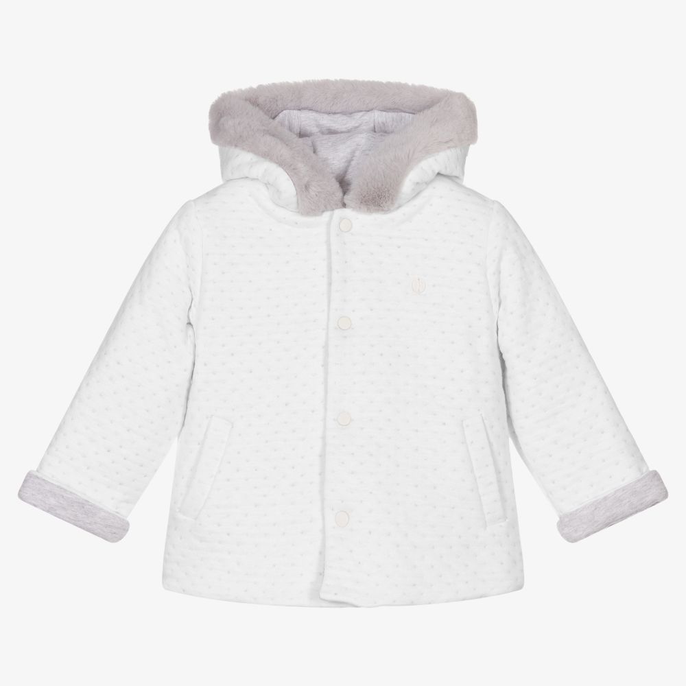 Patachou - White Padded Pram Coat | Childrensalon