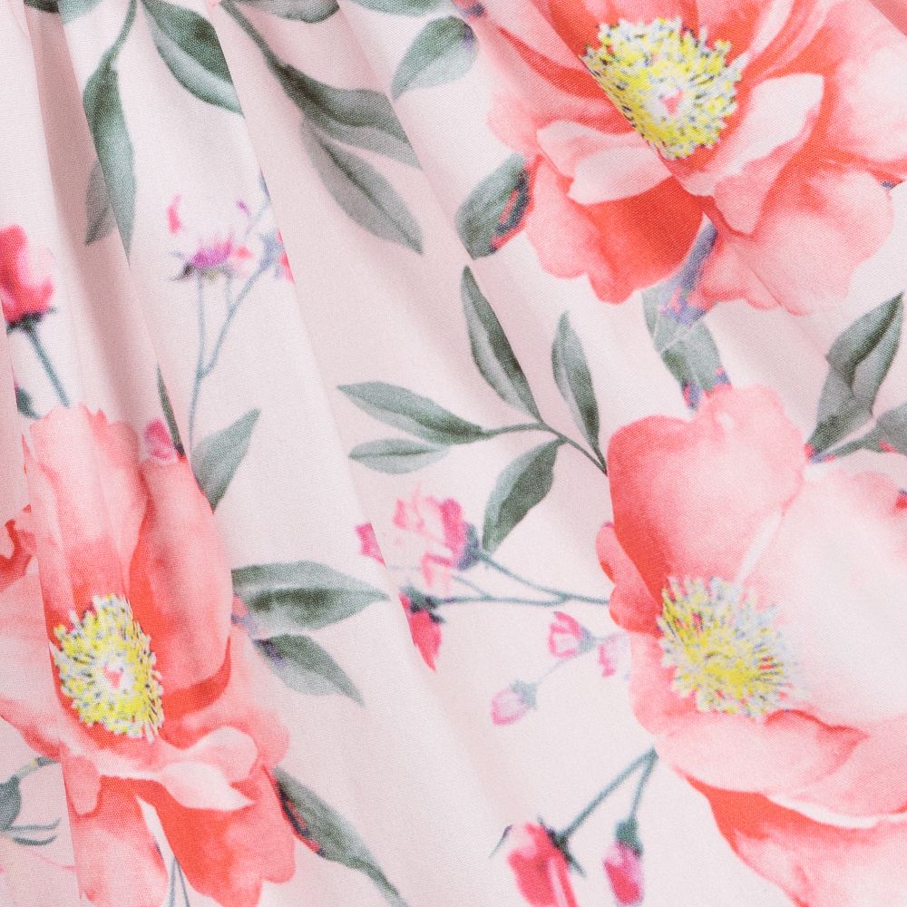 Patachou-Бело-розовое хлопковое платье | Childrensalon Outlet