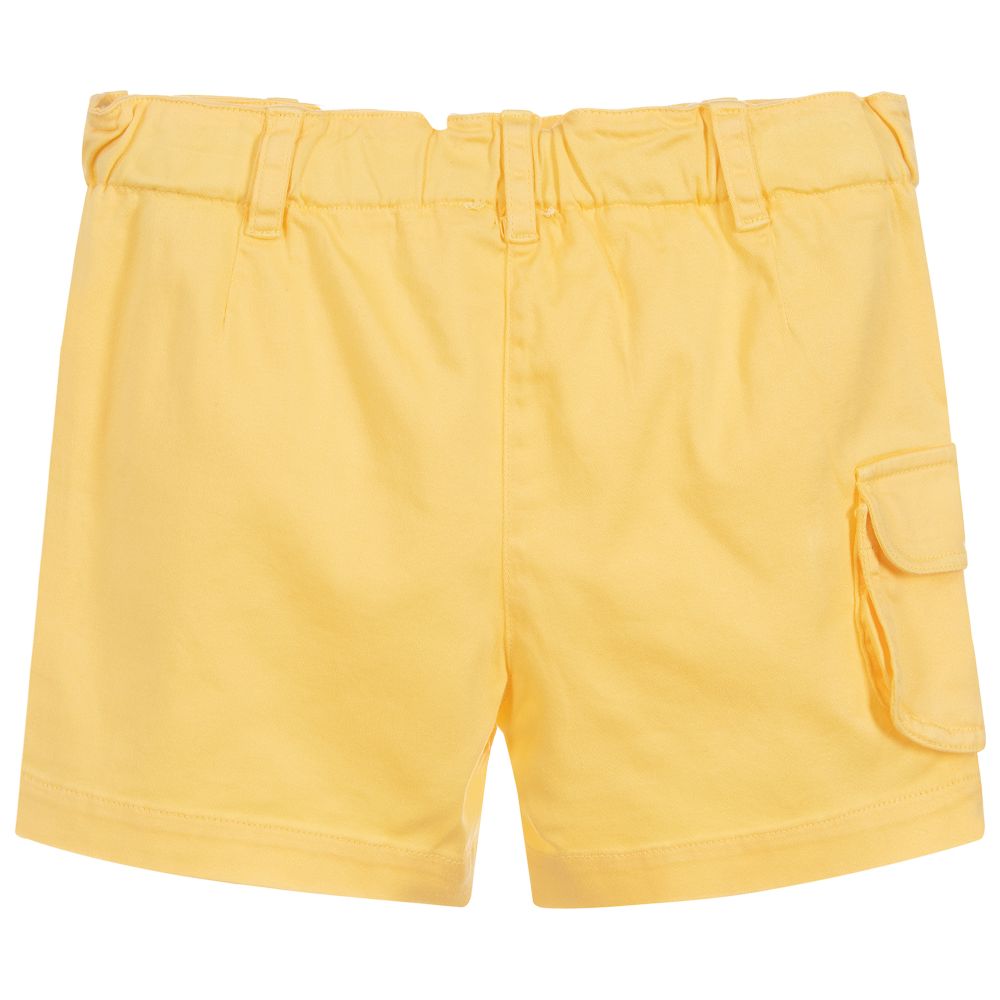 Patachou-Yellow Cotton Shorts | Childrensalon Outlet