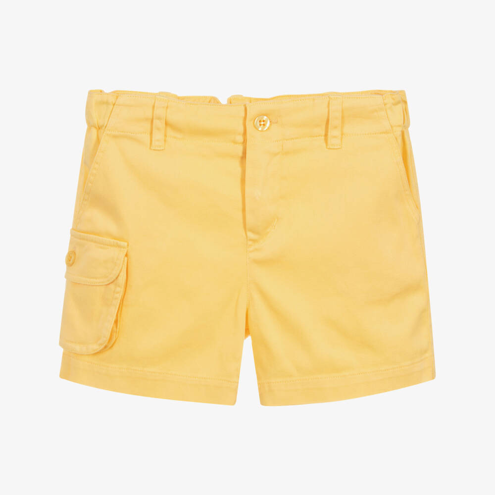 Patachou-Yellow Cotton Shorts | Childrensalon Outlet