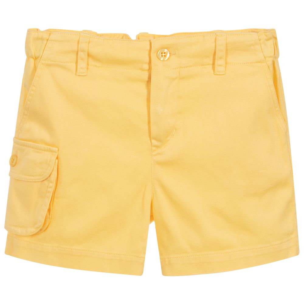 Patachou - Yellow Cotton Shorts | Childrensalon