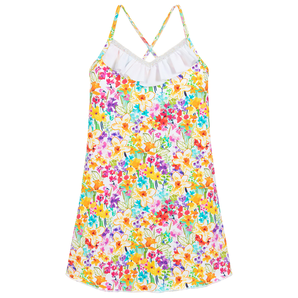 Paté de Sable - Girls Floral Beach Dress | Childrensalon