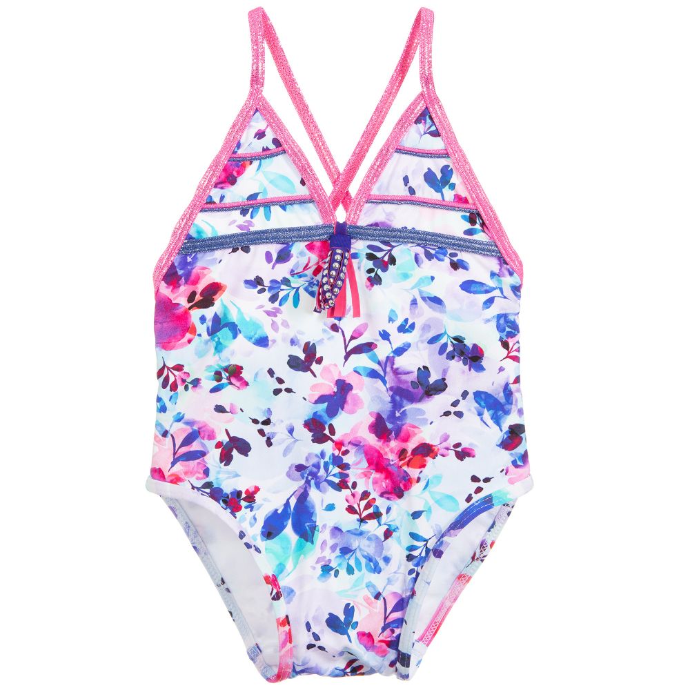 Paté de Sable - Girls Floral Print Swimsuit | Childrensalon