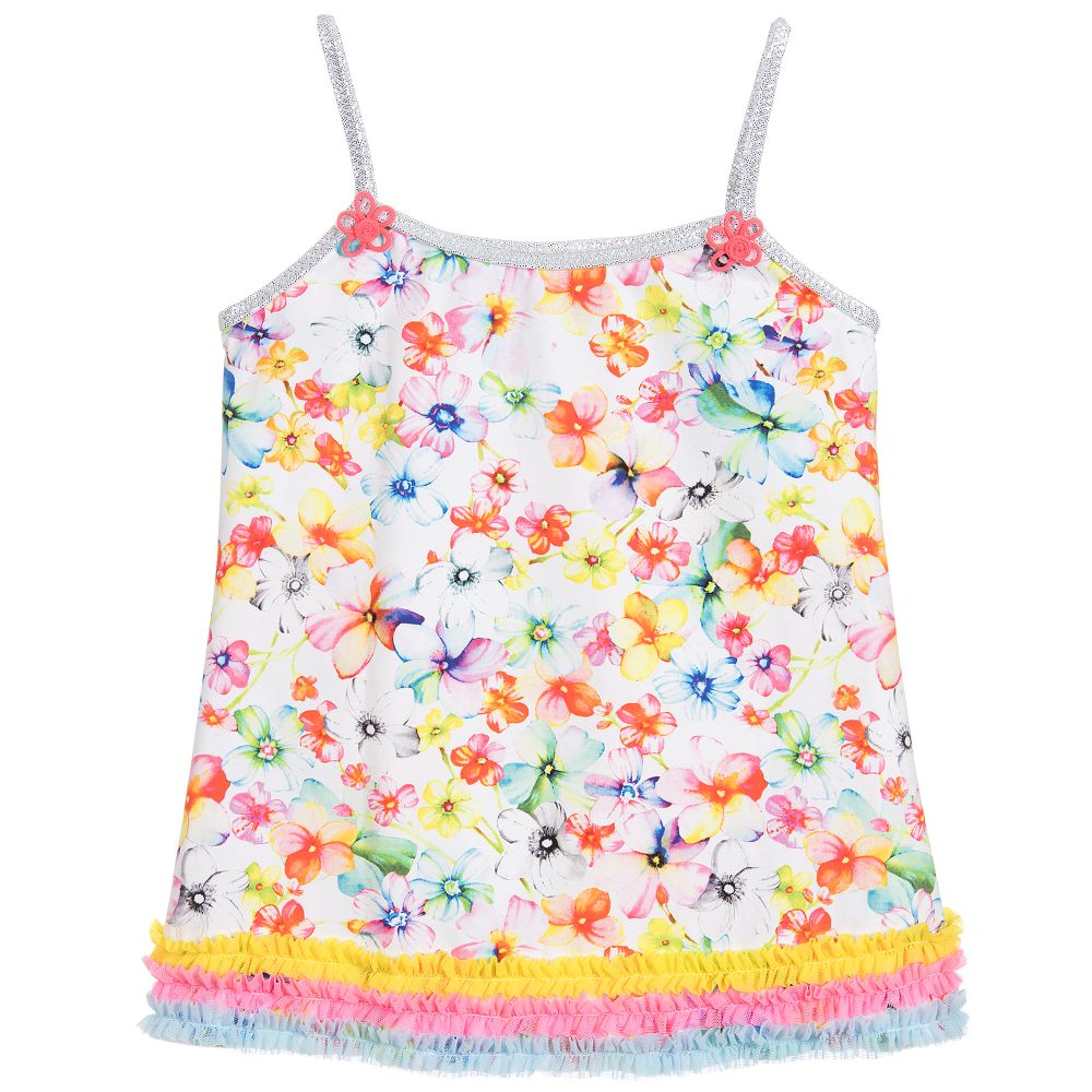 Paté de Sable - Girls Ivory Floral Beach Dress | Childrensalon