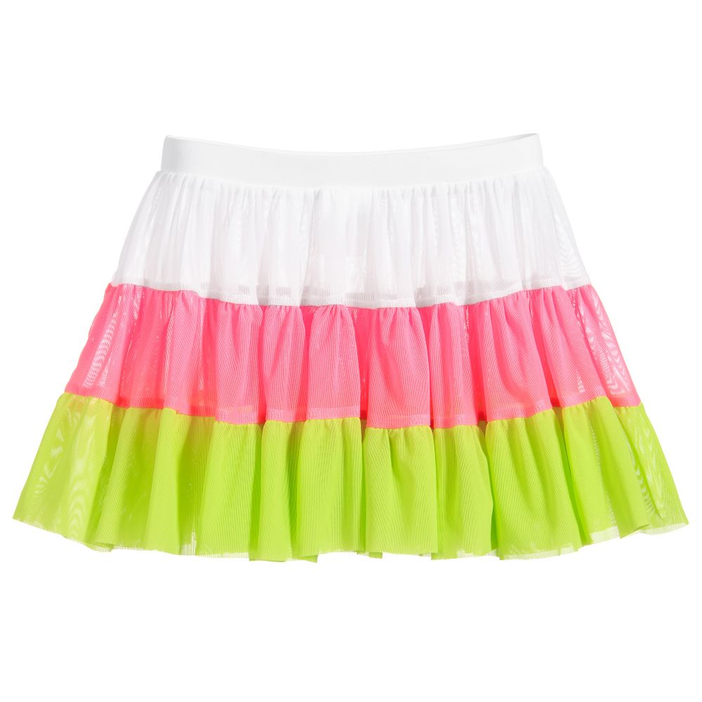 Paté de Sable - White, Pink & Green Skirt | Childrensalon