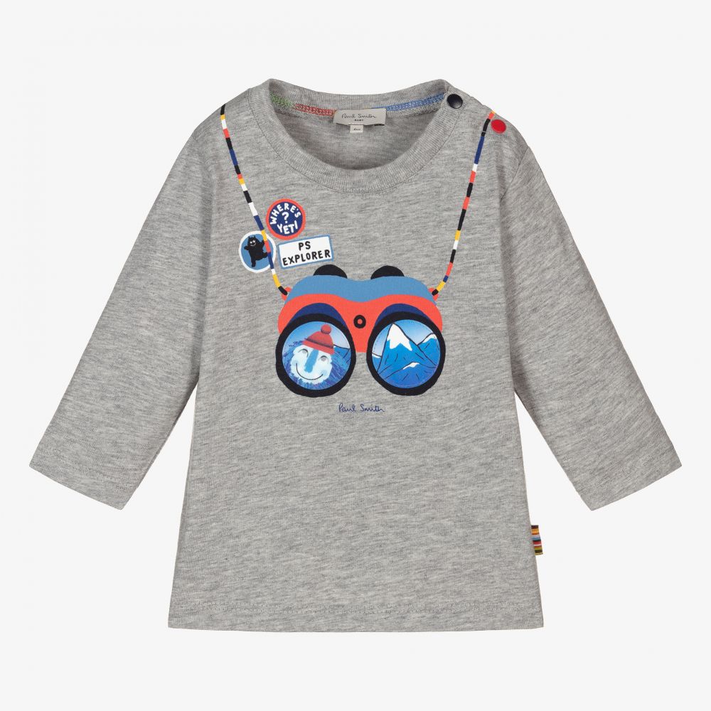 Paul Smith Junior - Graues Fernglas-Oberteil für Babys (J) | Childrensalon