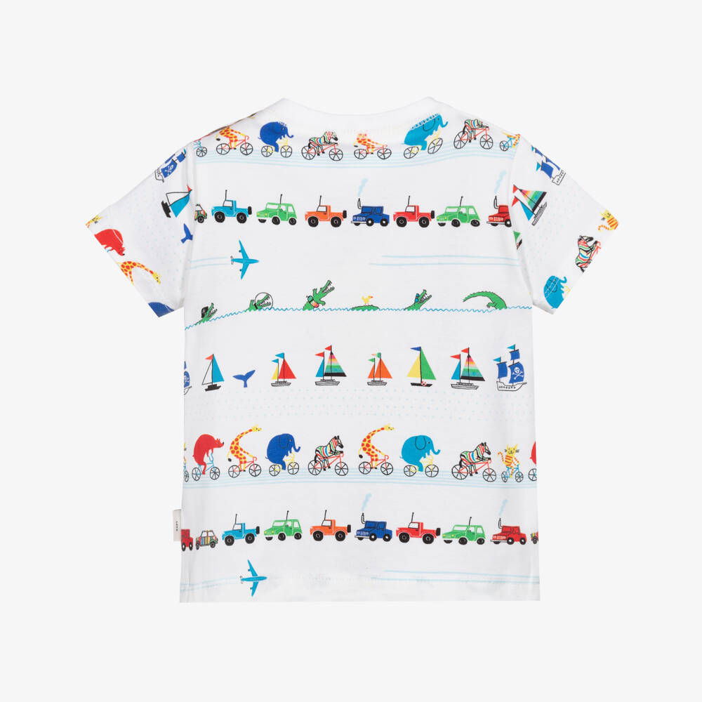 Paul Smith Junior-Baby Boys White Cotton T-Shirt | Childrensalon Outlet