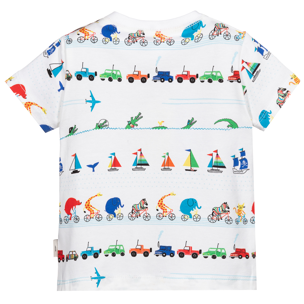 Paul Smith Junior Baby Boys White Cotton T Shirt Childrensalon
