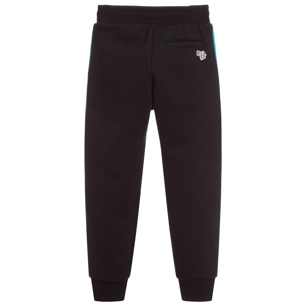 Paul Smith Junior Boys Black Cotton Joggers Childrensalon Outlet