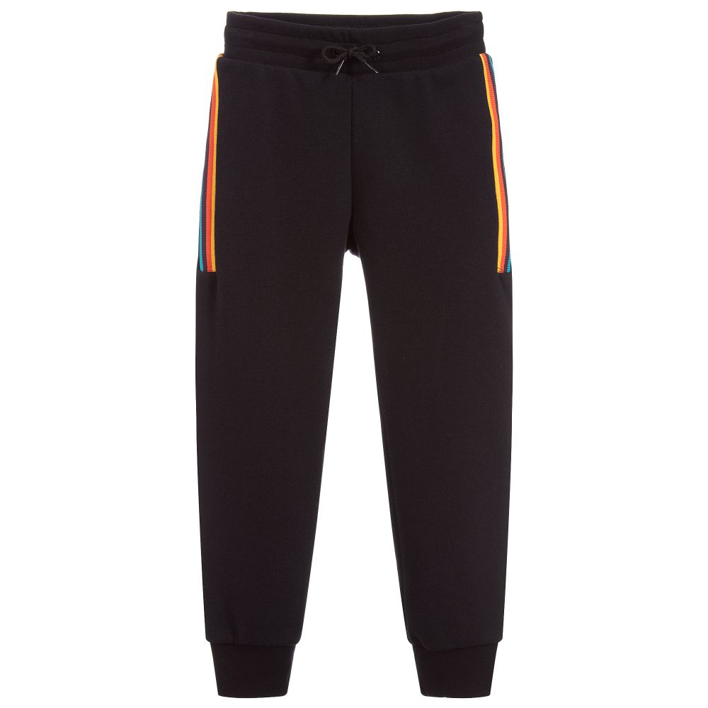 Paul Smith Junior - Jogging noir en coton Garçon | Childrensalon