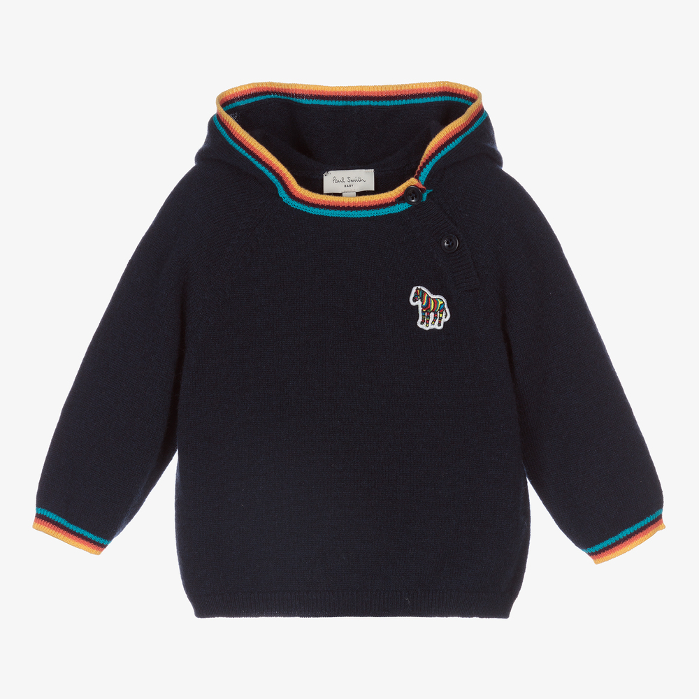 Paul Smith Junior -  Синий кашемировый свитер для мальчиков | Childrensalon