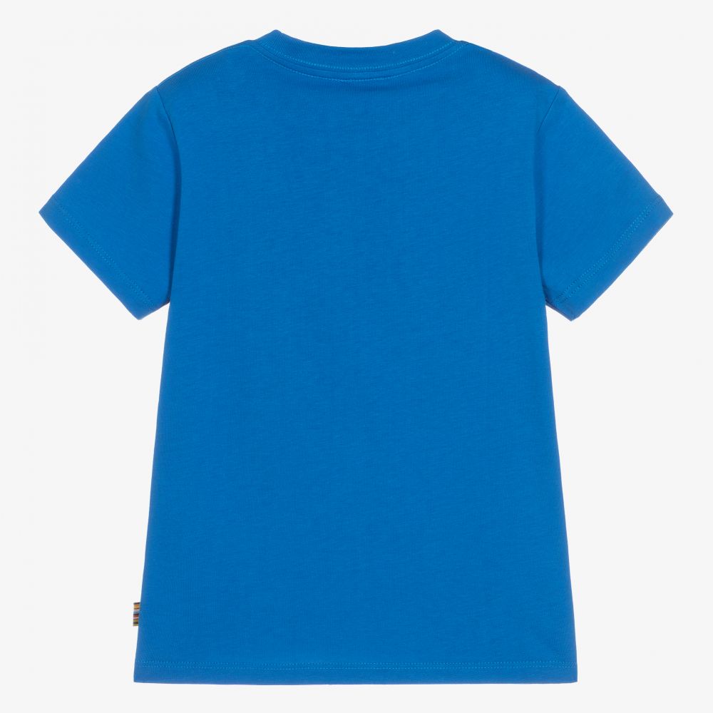 بول سميث جونيور-تيشيرت قطن عضوي لون أزرق للأولاد | Childrensalon Outlet