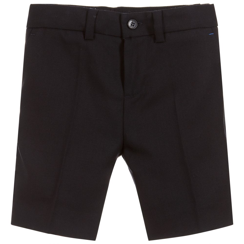 Paul Smith Junior - Boys Blue PAKALIN Wool Shorts | Childrensalon