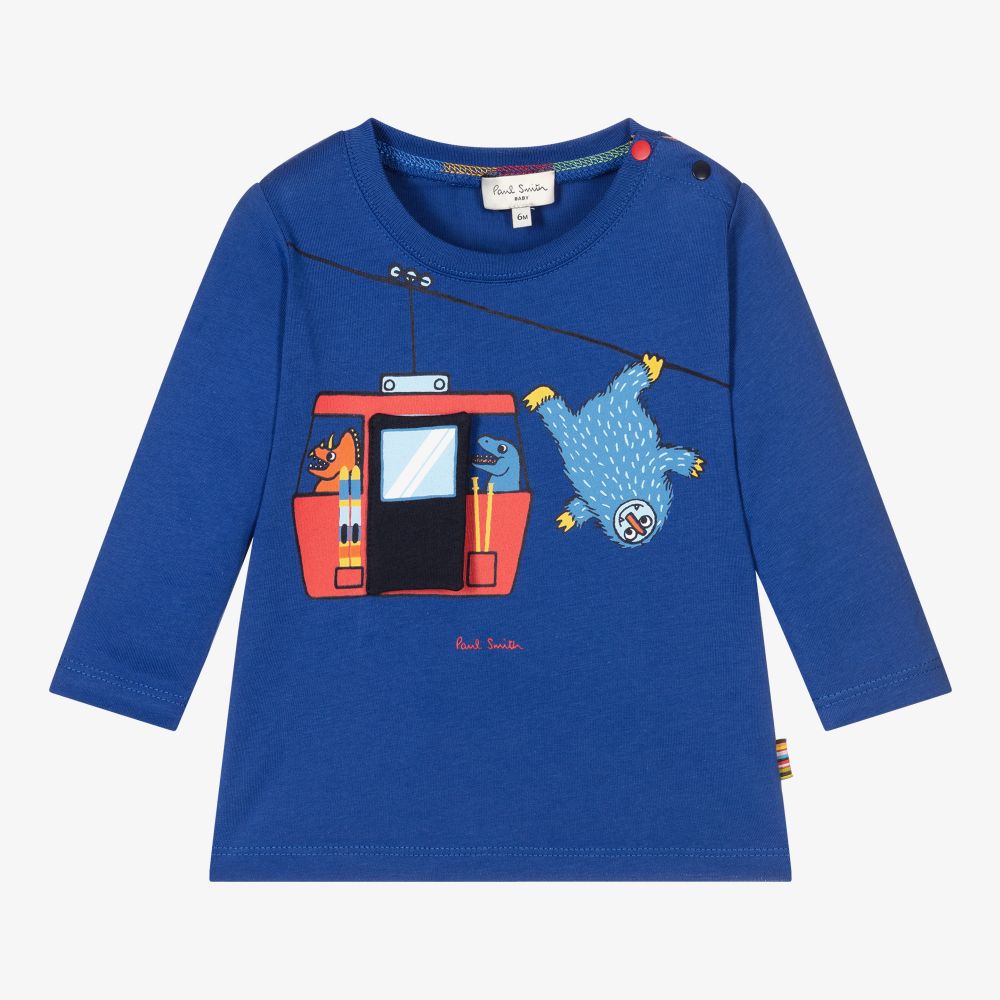 Paul Smith Junior - Haut bleu en coton Yeti Garçon | Childrensalon