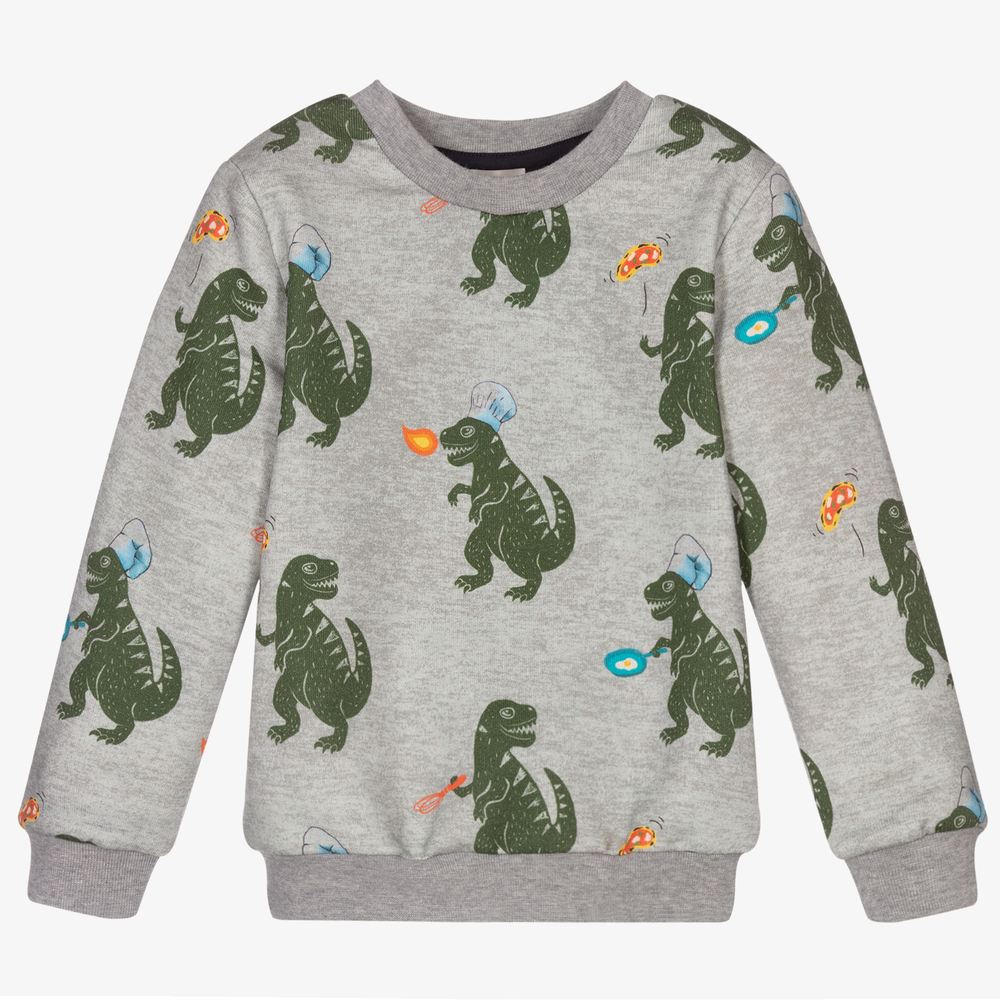 Paul Smith Junior - Sweat gris en coton Garçon | Childrensalon