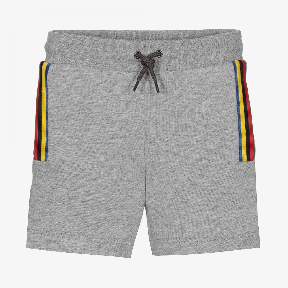 Paul Smith Junior - Серые шорты с зеброй для мальчиков | Childrensalon