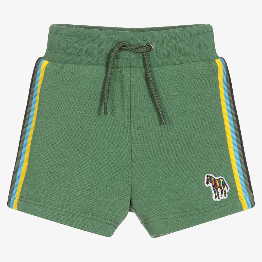 Paul Smith Junior - Khakigrüne Baumwollshorts (J) | Childrensalon